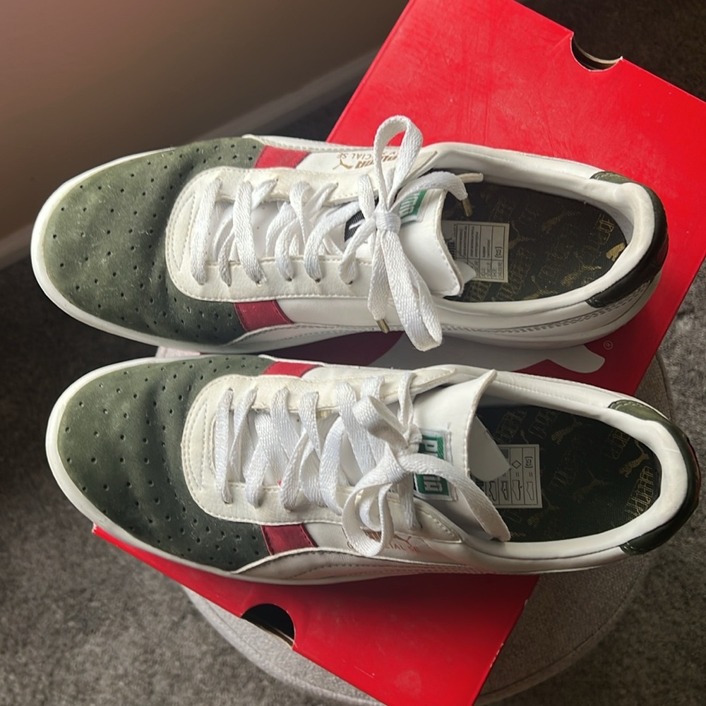 RARE! Puma GV Special SE Sneakers size 10 Men’s White / Rifle Green / Ribbon Red